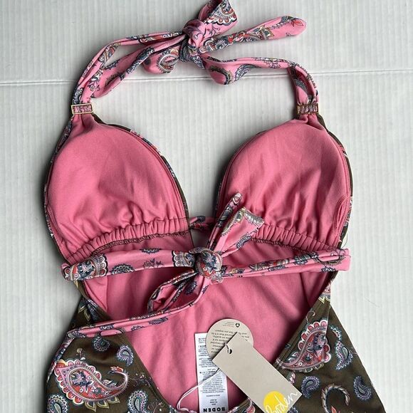 Boden Beaded Gather Halter Swimsuit - Picture 14 of 14